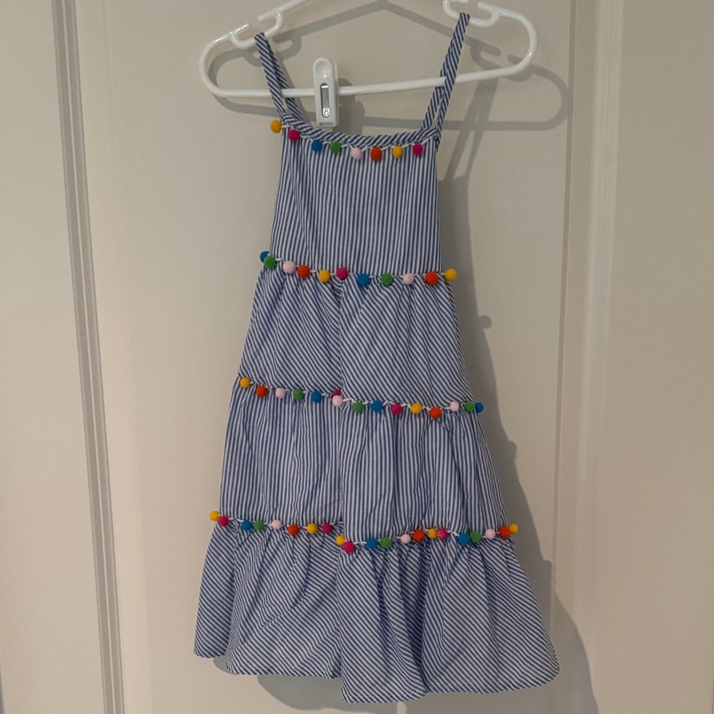 Tommy Bahama Blue Striped Dress with Colorful Accents